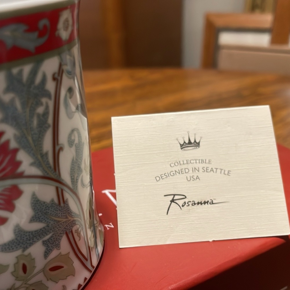 WILLIAM MORRIS « Pink and Rose » gift-boxed set’s of Two Coffee Mugs~ Rare & HTF - Picture 10 of 15